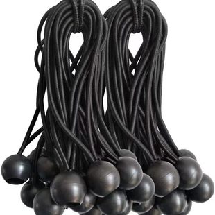 Outdoor 4MM plastic ball head round elastic band bungee elastic rope tent canopy camping fixed binding bundle