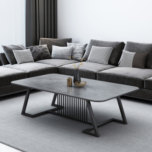 Rock board coffee table light luxury modern simplicity rectangular marble tea table small apartment living room household creative creative tea table