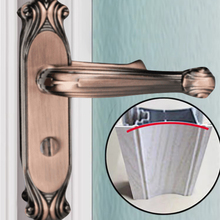 老式不锈钢卫生间无钥匙厕所卫浴钛镁铝合金通用型洗手间浴室门锁