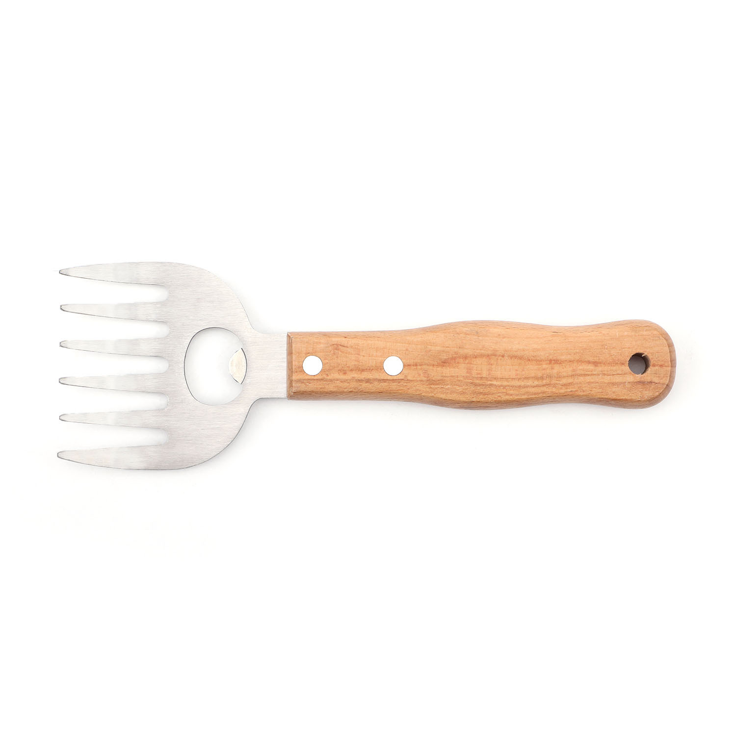 Anti-Scalding Wooden Handle Bear Claw Meat Shredder Stainless Steel Multifunctional Kitchen Hand-Shredded Chicken Breast Barbecue Meat Divider