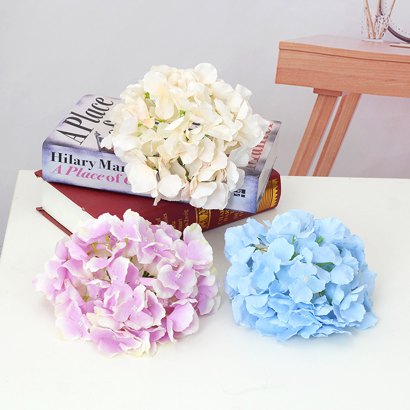 仿真花 婚慶絹花婚禮diy背景插花花朵攝影家居裝飾花54片繡球花頭