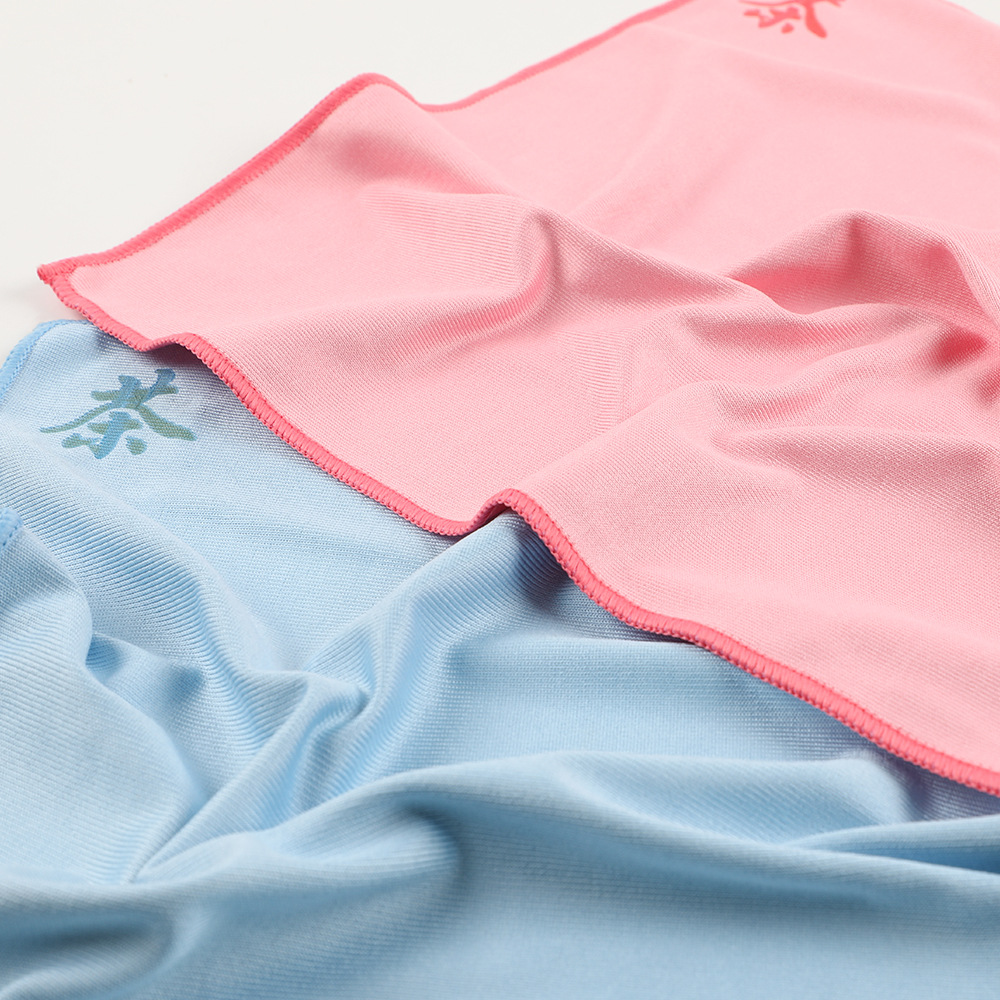 Suministro directo de fábrica de paños de cocina de microfibra, tela de vidrio sin costuras, toallitas de limpieza con láser LOGO