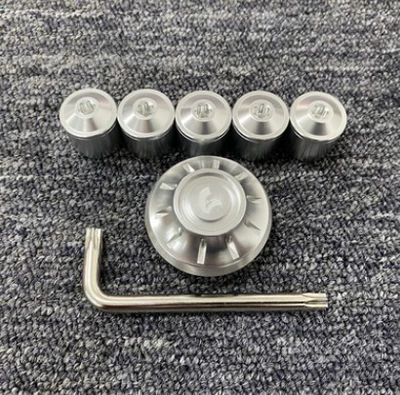 aluminum alloy hub cover – Motorcycle Safety Supplies - silver-screw-cap