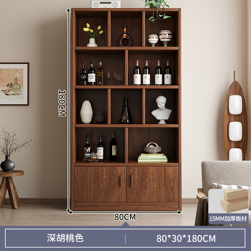 Estante de exhibición para té de estilo chino de madera maciza, pequeño gabinete multiusos, estante decorativo para sala de estar. image 24