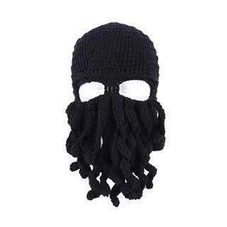 Cross-border woolen octopus hat funny party Halloween squid hat handmade warm windproof ski hat