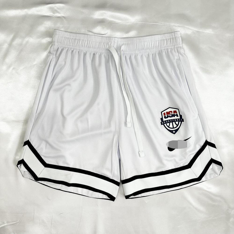 Nk Usa Basketball Shorts Mesh Breathable American Sports Training Quick-Drying Loose Game Team Uniform