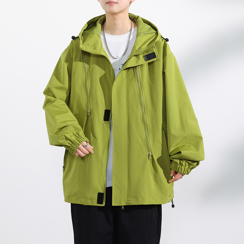 Chaqueta de asalto para hombres y mujeres primavera y otoño casual coreano transfronterizo suelto grande chaqueta de montaña al aire libre con capuz pareja