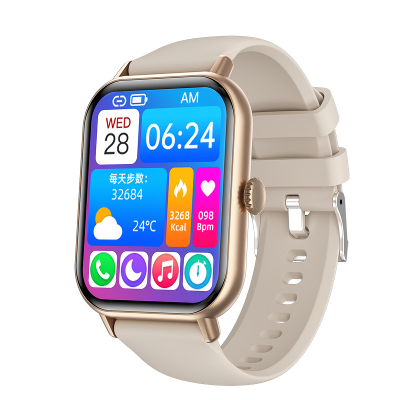 Nuevo reloj inteligente zw62 Pantalla Completa llamada Bluetooth Frecuencia Cardíaca oxígeno en la sangre monitoreo de la salud reloj deportivo transfronterizo