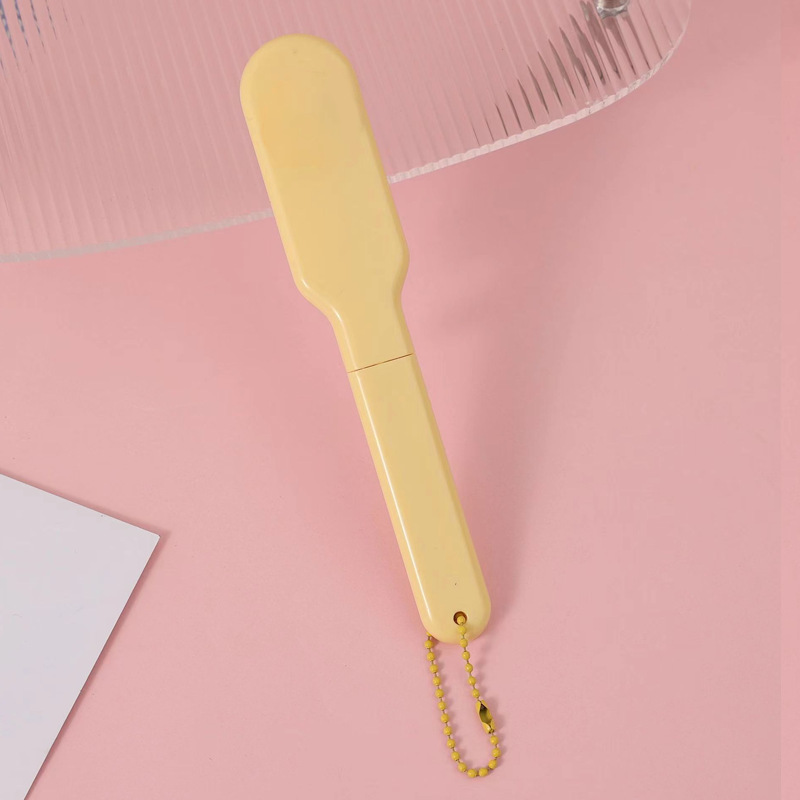 Peine plegable pequeño y portátil Peine de peinado de cabello trenzado para mujer Peine pequeño para niños Peine de dientes densos con flequillo para niñas Peine de viaje