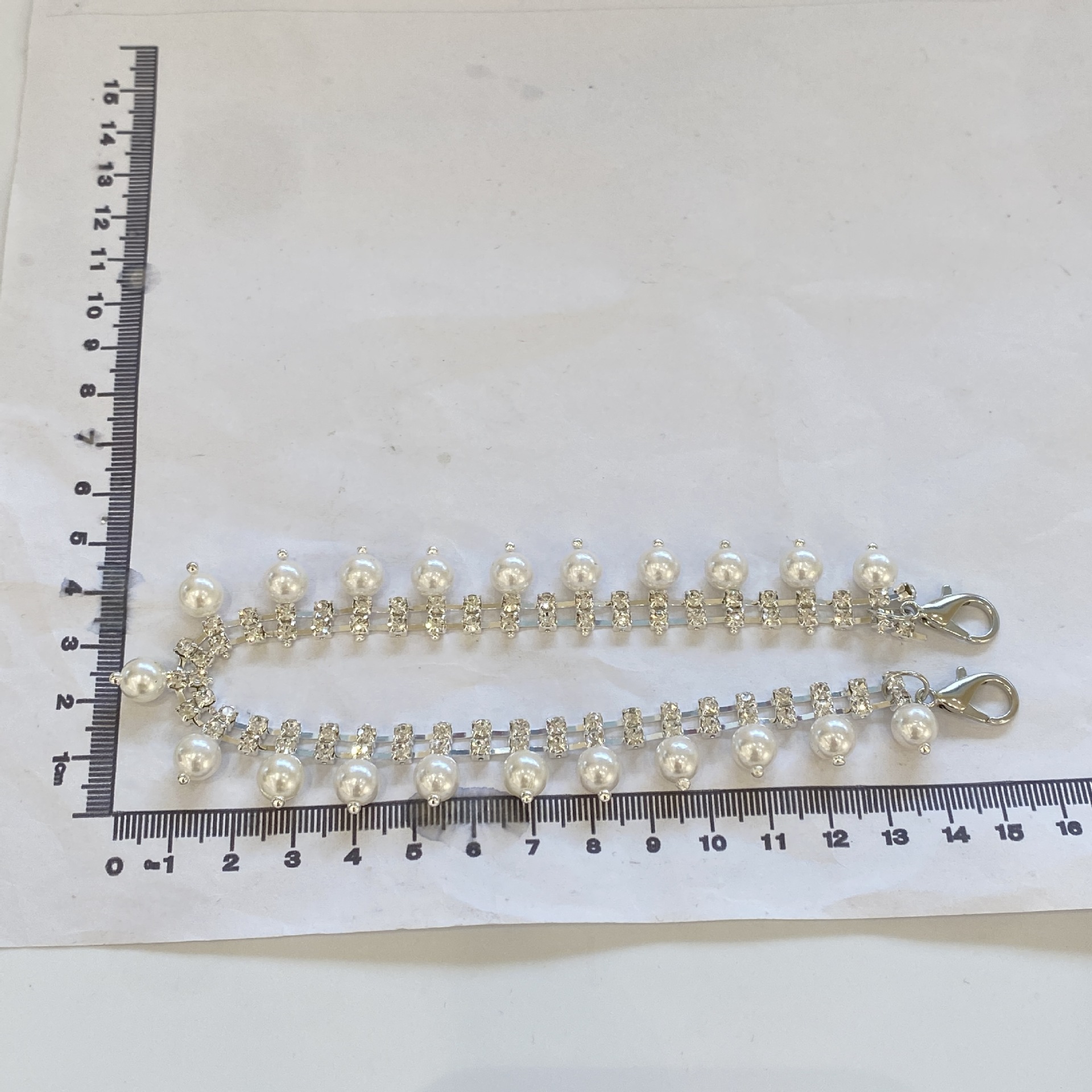 1 Piece Quantity Daily Occasion Round Shoe Accessories Imitation Pearl Alloy Rhinestone All Seasons Shoe Chain