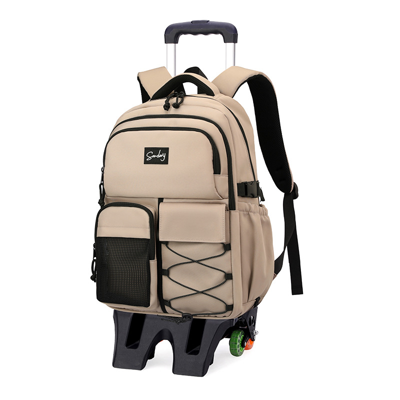 Mochila de tracción para niños de peces naturales, estudiantes de primaria de grado 3 - 6 pueden escalar escaleras, moda de alta capacidad, bolsas de tracción de escuela secundaria