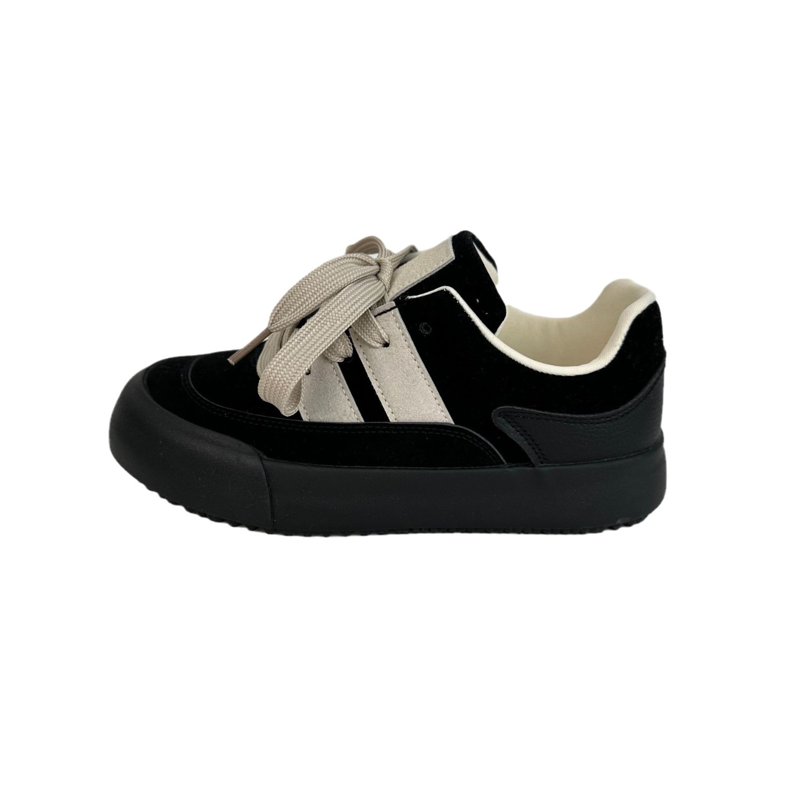 Zapatos de pan de crema retro ins street shooting estudiantes deportes zapatos casuales de todo fósforo 2024 otoño e invierno nuevo tablero 6593