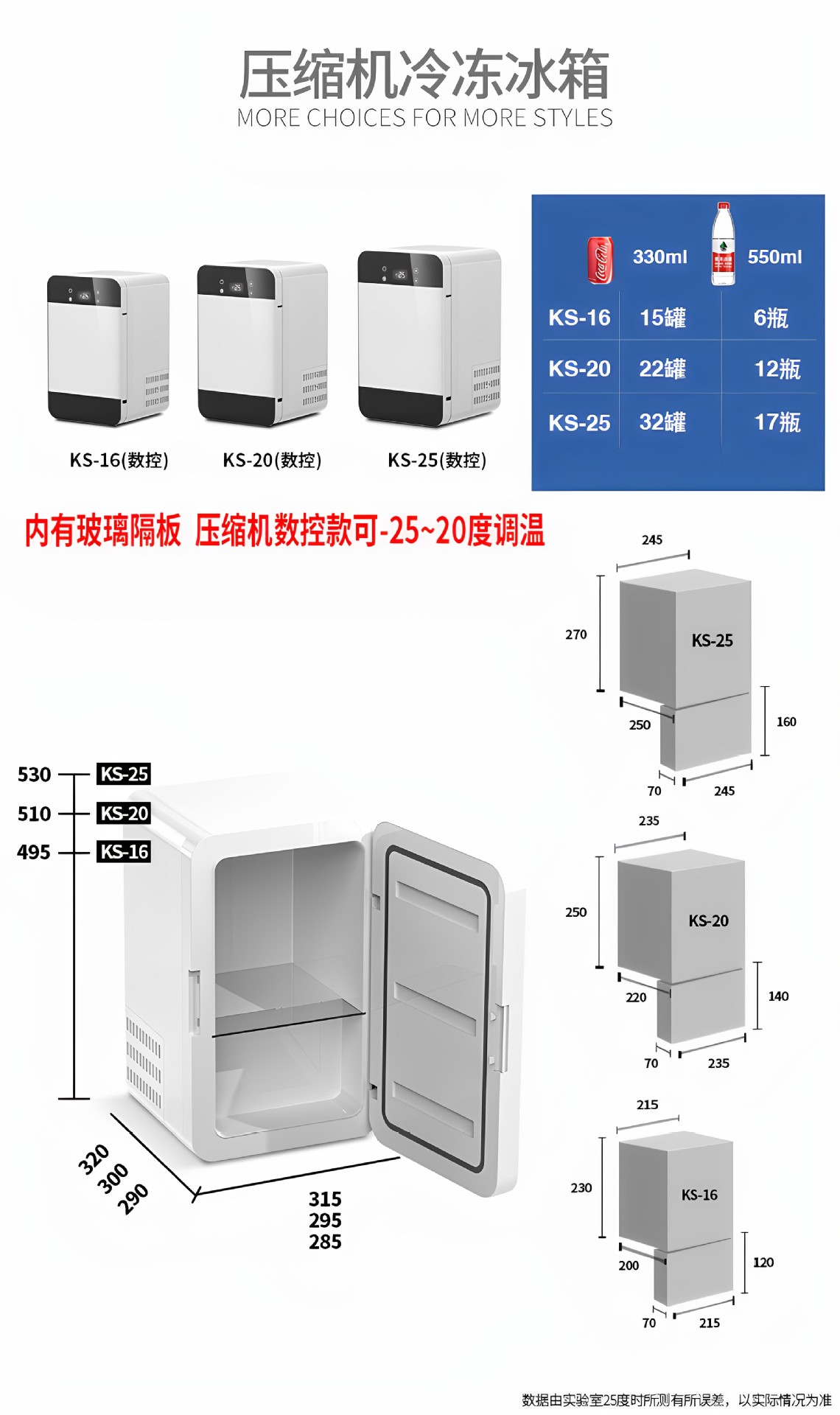 Amoi Car-Mounted Mini Refrigerator for Car and Home Use, Small Refrigerator and Freezer for Cosmetics, Breast Milk, Student Dormitory, Single-Person Use