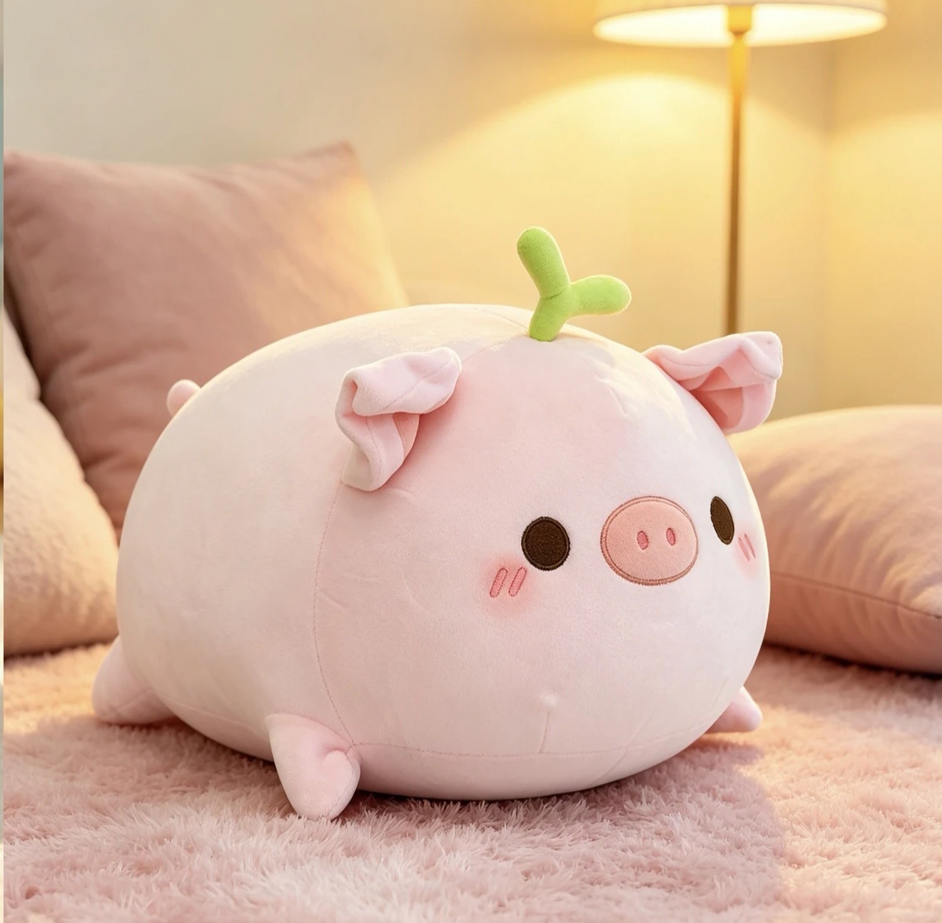 Popular cute little pig plush toy, a soft and adorable pig doll, perfect as a children's gift, a plush pillow, or a fabric doll
