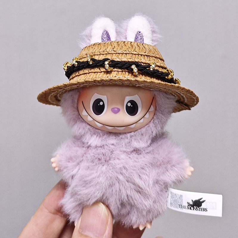 仅娃衣】迷你草帽4代拉布布草帽10cm玩偶服饰编织草帽labubu4.0|undefined