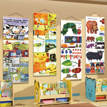 英语绘本馆墙面装饰挂画英文阅读文化教室布置幼儿园走廊海报壁画