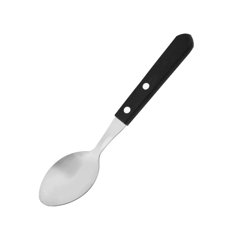 Cuchara grande con mango de madera negro