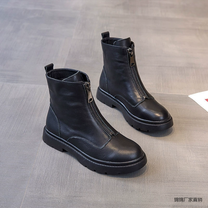 2025 новые сапоги Martin женские увеличенные сапоги на молнии