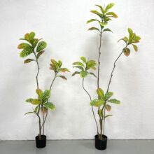 批发价格仿真树 变色木可弯造型洒金榕花槽景观仿真植物彩色叶片