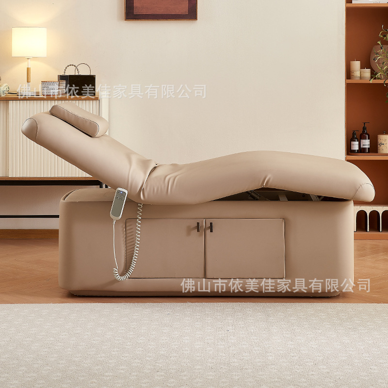 Cama de belleza eléctrica para sala de belleza especial de masaje de temperatura constante calentamiento micro plástico spa cama de bordado de patrón médico multifuncional