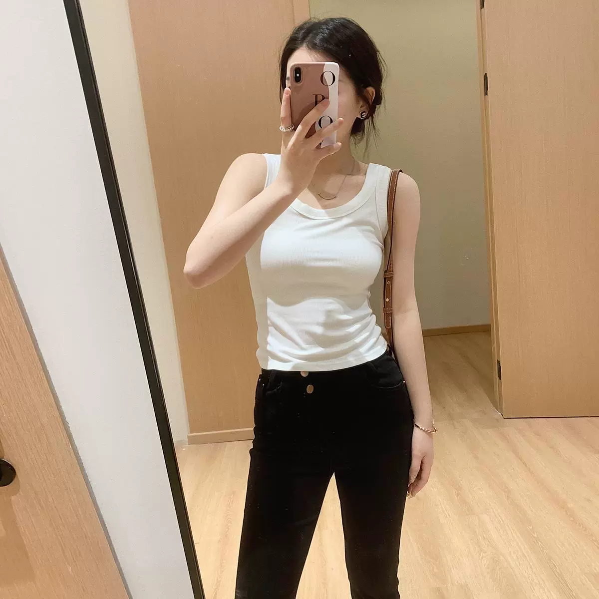 Комплект, топ-бра, летний универсальный майка-водолазка, футболка, slim fit