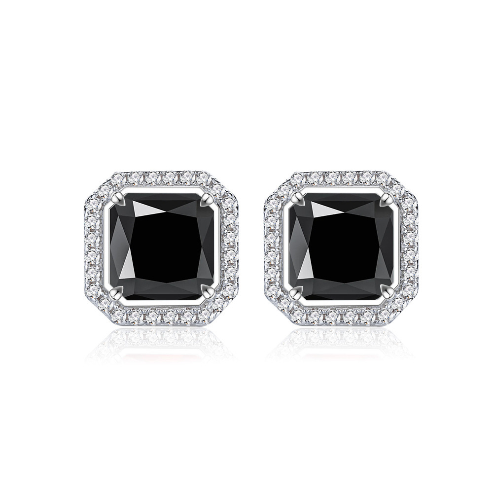 Princess 2CTX2pcs pernos de piedra de moissanita con certificado GRA se pueden probar lápiz de perforación azul verde rosa pernos de plata