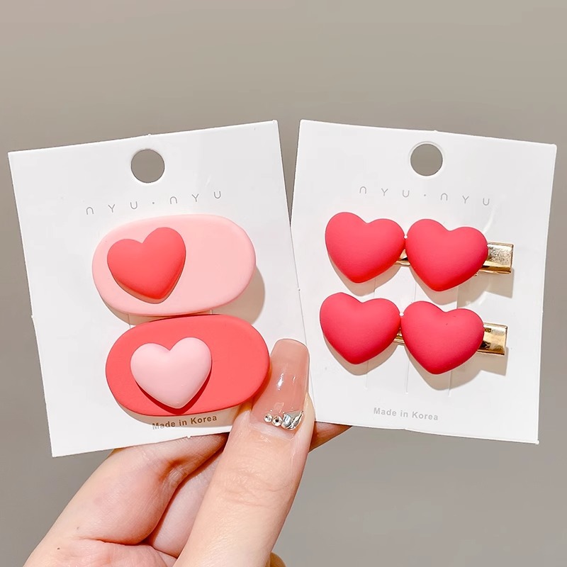 Rosa horquilla femenina 2024 Nueva horquilla BB clip frente flequillos laterales horquilla rota lindo clip de dopamina otoño