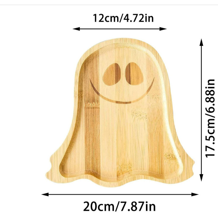 創意的な竹製の食事皿ハロウィーンのカボチャのトレーの食べ物の収納皿|undefined