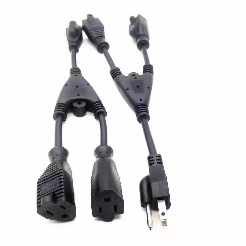 自锁插头线 ULETL三四芯电源线美式电源线插头美标延长线批发