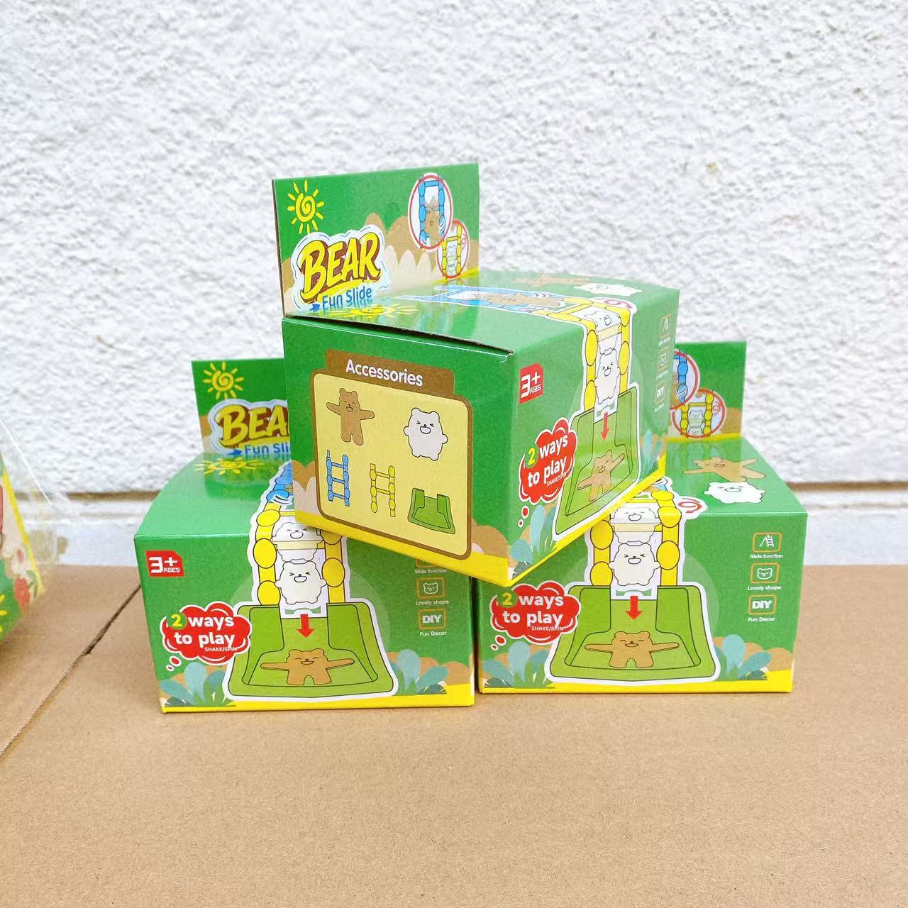 Juegos de mesa interactivo padre-hijo dibujos animados oso deslizante caída libre juguetes de plástico interactivo padre-hijo