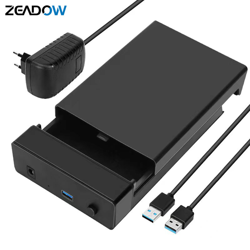 3.5インチプラスチックねじなしusb 3.0 sataデスクトップシリアルハードディスクケースは、16tbの外部電源に対応しています|undefined