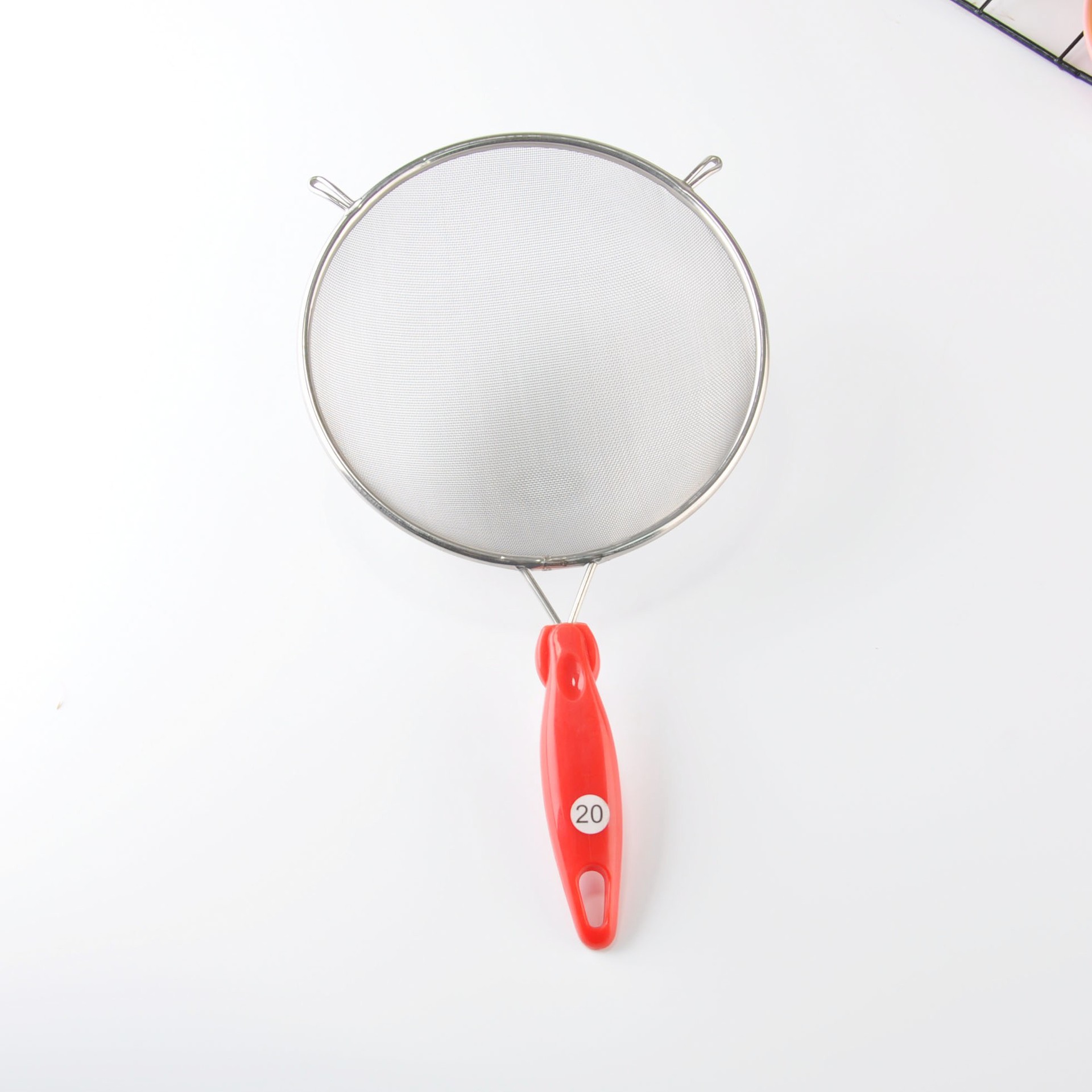 20 # 빨간색 플라스틱 핸들 나비 메쉬 누출