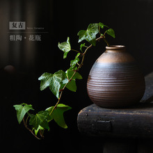 中式茶道配件茶桌摆件水培创意迷你小花插复古陶瓷花器小号花瓶