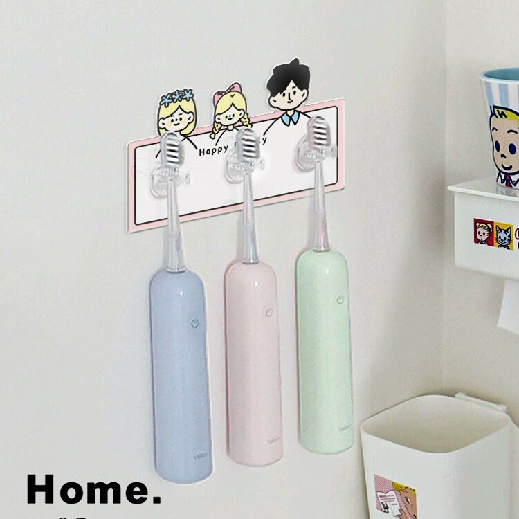 Акриловый держатель зубной щетки из трех человек Настенный без пробивания электрический держатель зубной щетки супер милый держатель зубной щетки