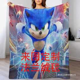 外贸毛毯客制化图片文字午睡空调毯床单礼物来图法兰绒毯