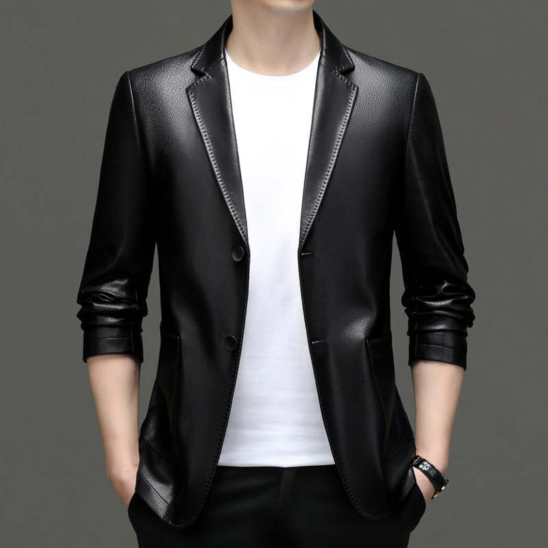 Popular Live-Streamed Men's Leather Jackets, New Autumn Styles for Dad, Slim-Fit Leather Jackets for Father, Genuine Leather Available Popular Live-Streamed Men's Leather Jackets, New Autumn Styles for Dad, Slim-Fit Leather Jackets for Father, Genuine Leather Available