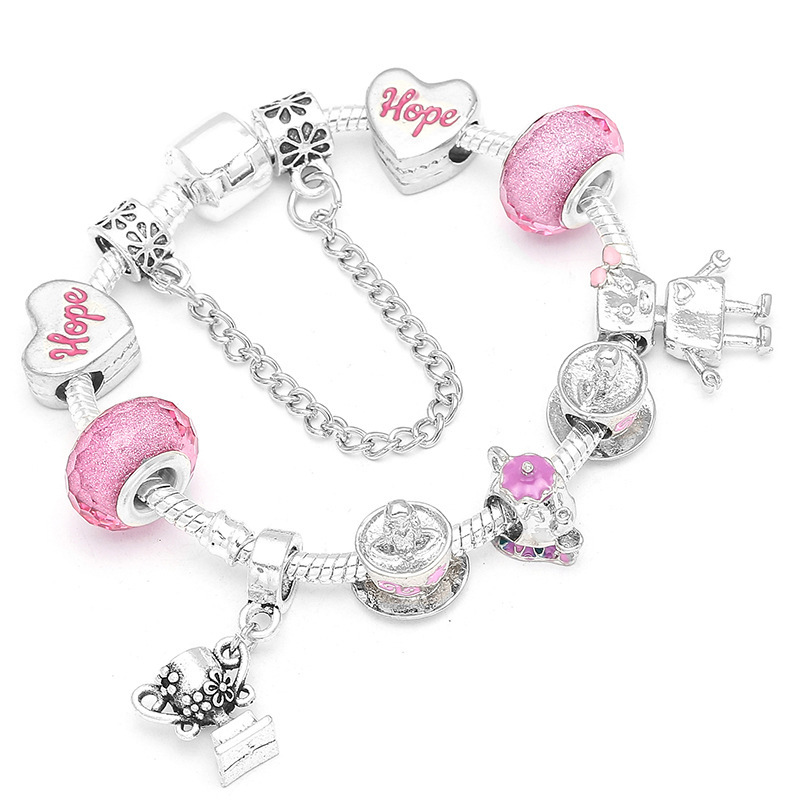Panjia Bracelet European and American DIY Cartoon Little Bella Pendant Beaded Bracelet Children's Day New Year Gift Spot Wholesale Panjia Bracelet European and American DIY Cartoon Little Bella Pendant Beaded Bracelet Children's Day New Year Gift Spot Wholesale