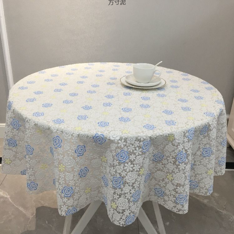 Plastic Small Round Tablecloth No-Wash Pastoral Coffee Table Tablecloth Pvc Household Tablecloth Factory Cross-Border Wholesale Supply Chain