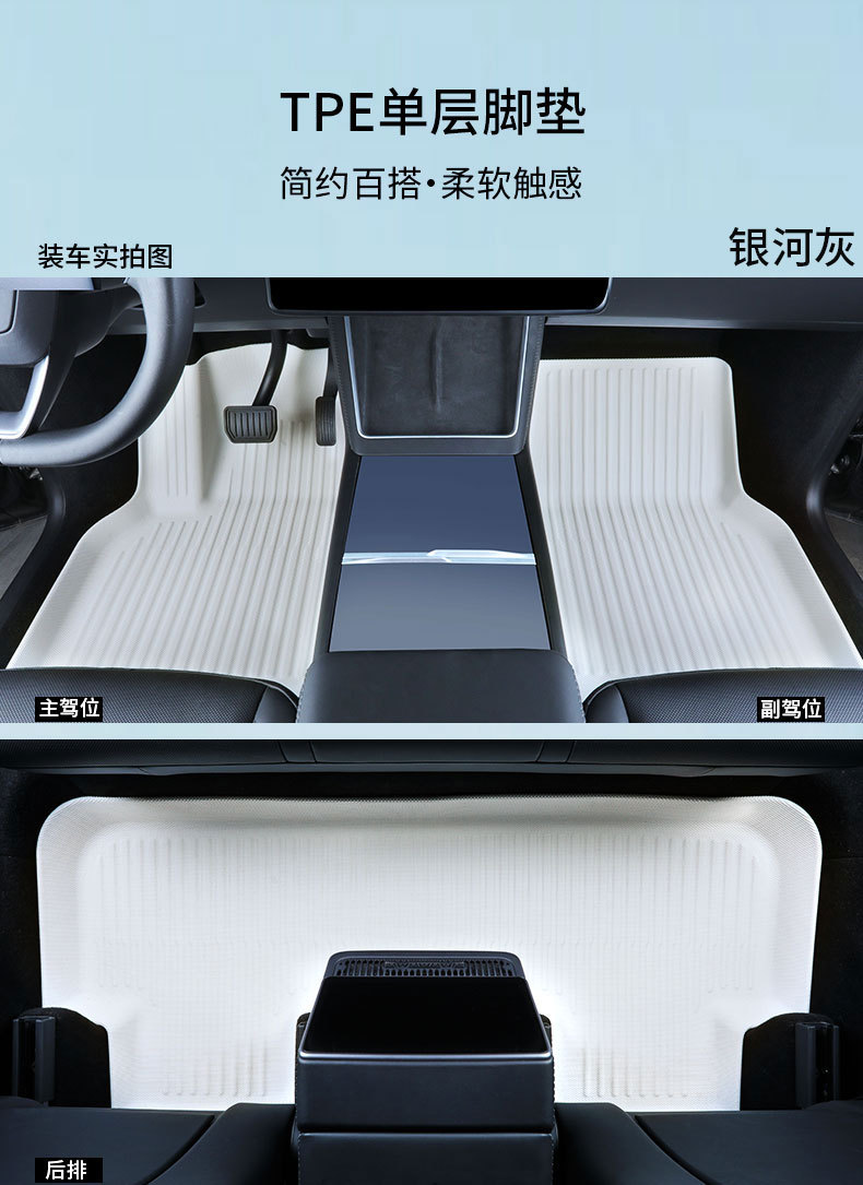 Suitable for Tesla Model Y New Version Car Floor Mats 25 Car Trunk Mats Special Tpe Floor Mats