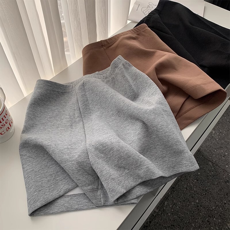 High Waist Stretch Pants Women's Outer Wearing Inner Color Slim-Fit Slimming Sports Hot Pants Yoga Shorts Trendy