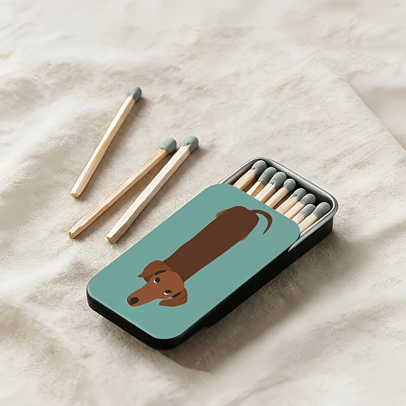 1pc cross-border best-selling matchbox, vintage-style and exquisite, can hold 20 matches, fashionable retro metal