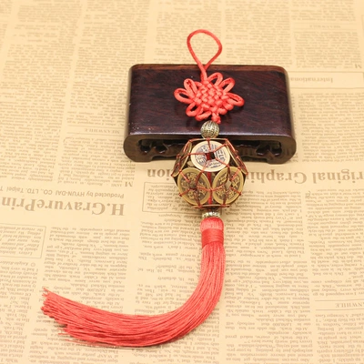 Car hanging pendant real copper Lutong - true-copper-passepartout-red-junction