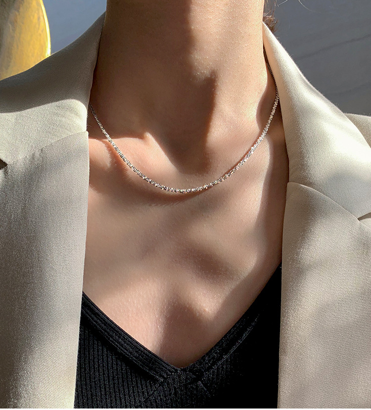 Daily Occasion Titanium Steel Material Solid Color Pattern Simple Style Solid Color Titanium Steel Plating Necklace 1 Piece