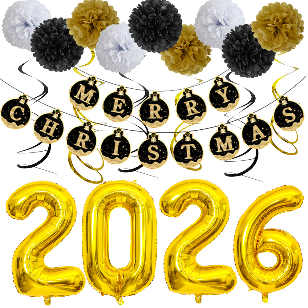 Globo de Navidad globo suministros decoración transfronteriza combinación de película de aluminio digital fiesta de Navidad globo al por mayor