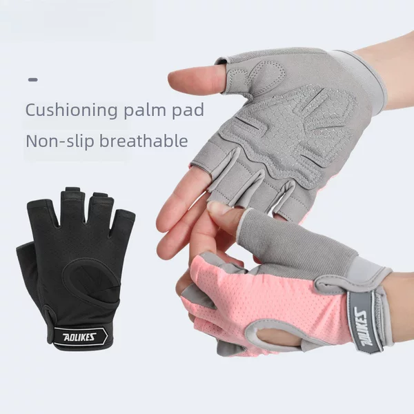 Sports Cycling Half-Finger Gloves Fitness Pull-Ups Non-Slip Breathable Wear-Resistant Hand Guards Tiger Mouth Thickened Gloves in Stock