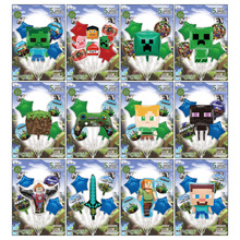 卡通我的世界铝膜气球跨境罗布乐斯游戏主题装饰玩具儿童气球批发