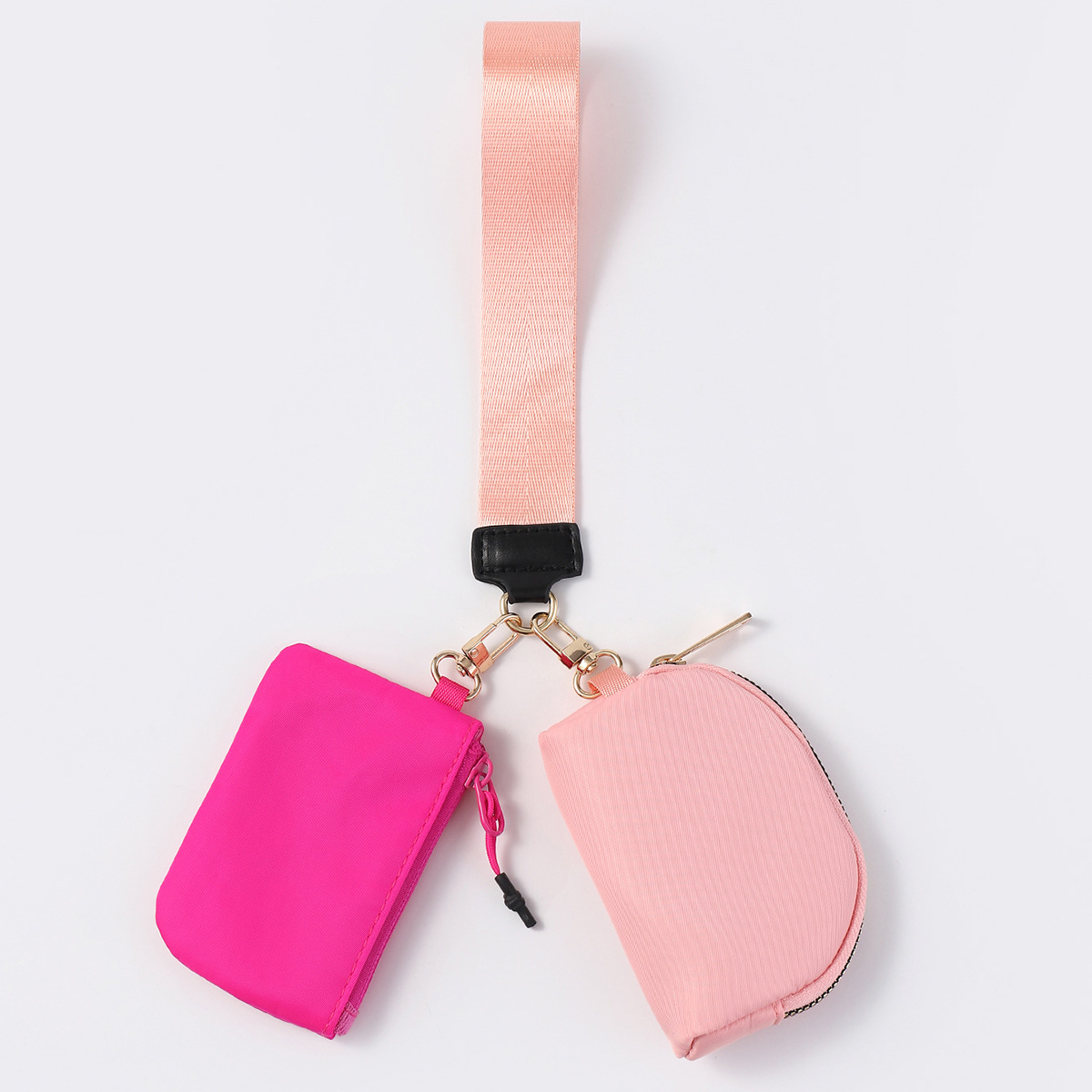 Bolso de muñeca transfronterizo LULU con el mismo estilo Mini bolso de color de moda portátil Estuche para llaves de almacenamiento impermeable de nailon