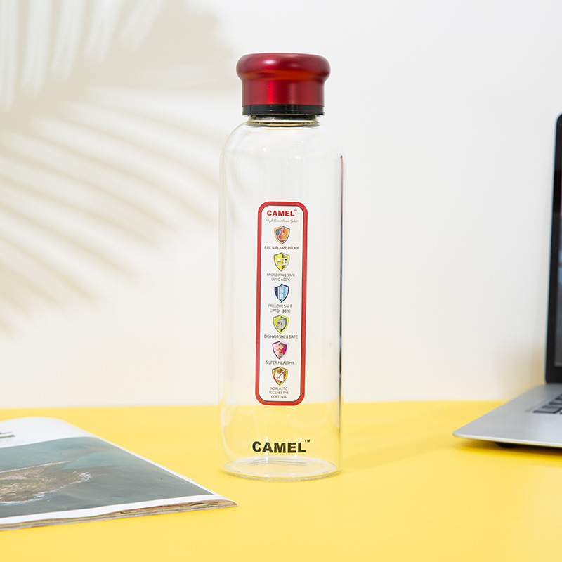 源头厂家定制髙硼硅玻璃瓶圆形泡茶瓶奶茶瓶丝口花茶瓶外贸OEM