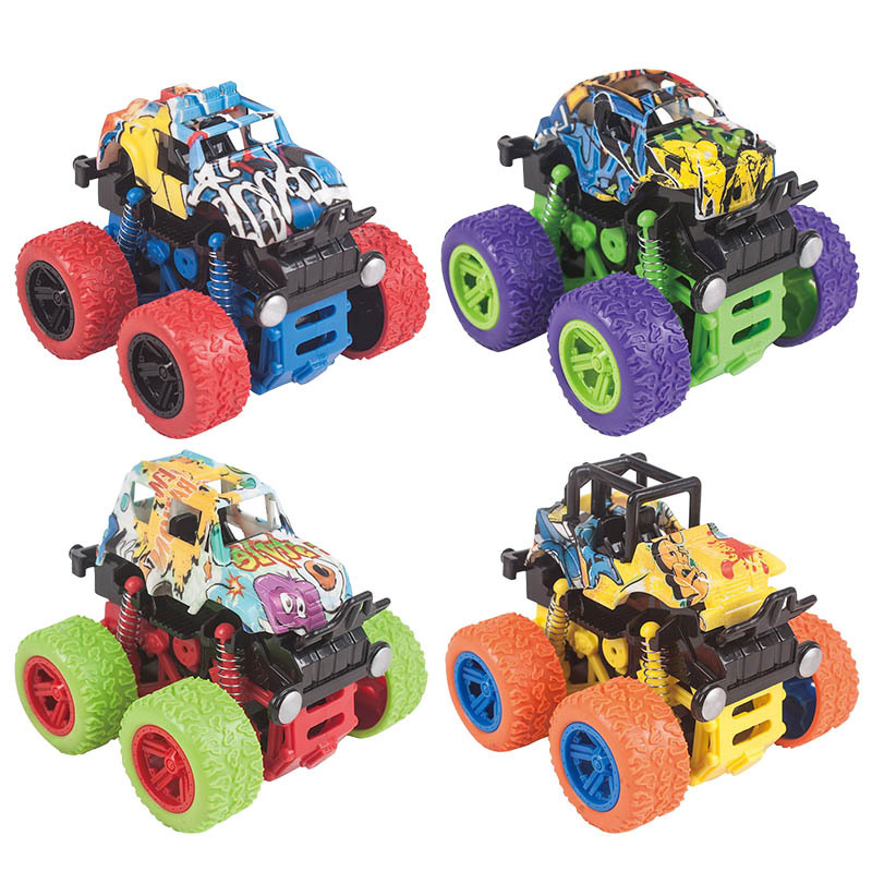 Auto Todoterreno de Inercia de Plástico Acrobático para Niños