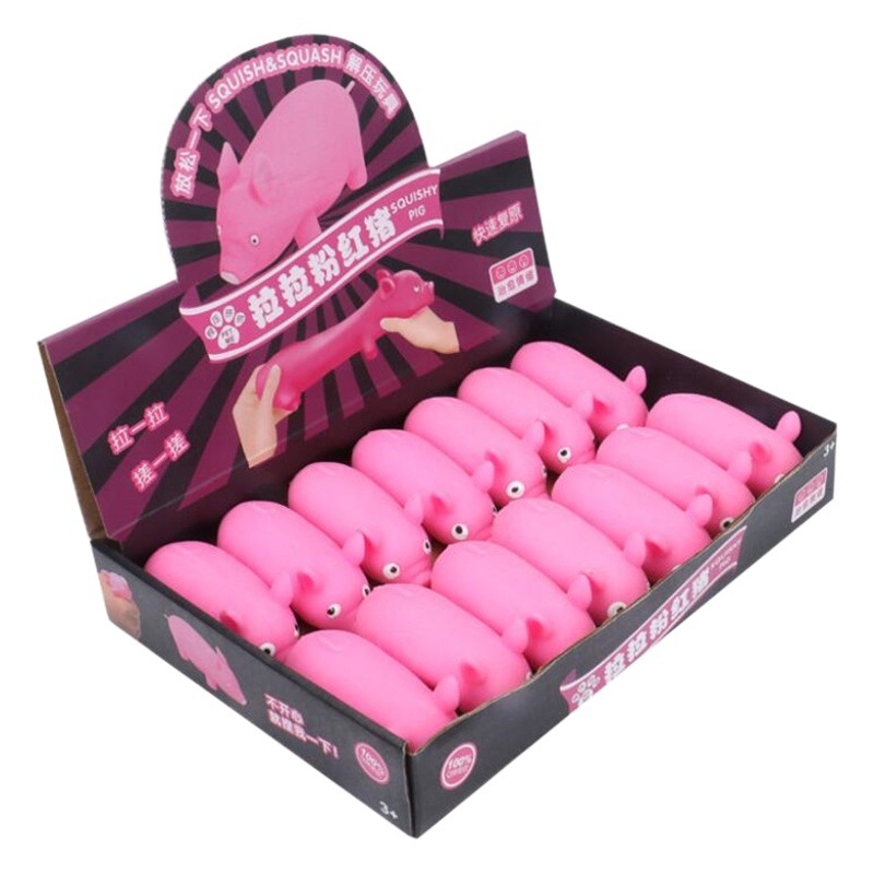 Descompresión cerdo pellizco música lenta descompresión rebote ventilación al vapor relleno bollo juguete TikTok Lala cerdo Rosa clase aburrido artefacto